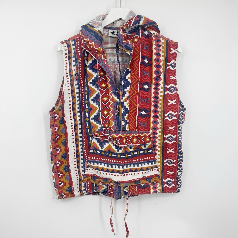 Vintage Y2K Western Tribal Shirt Size Medium Boho Rodeo